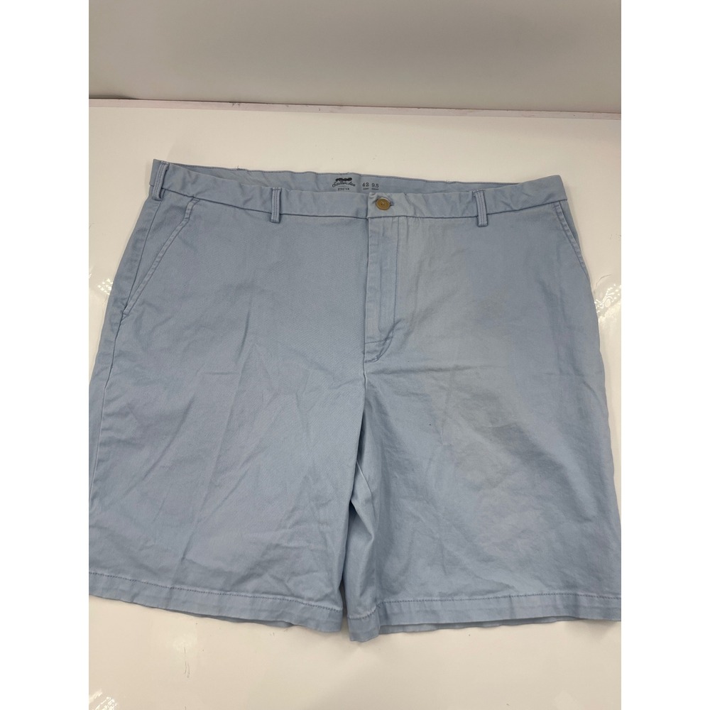 IZOD Saltwater Stretch Mens Chino Shorts Light Blue Size 42 9.5 Inseam